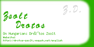 zsolt drotos business card